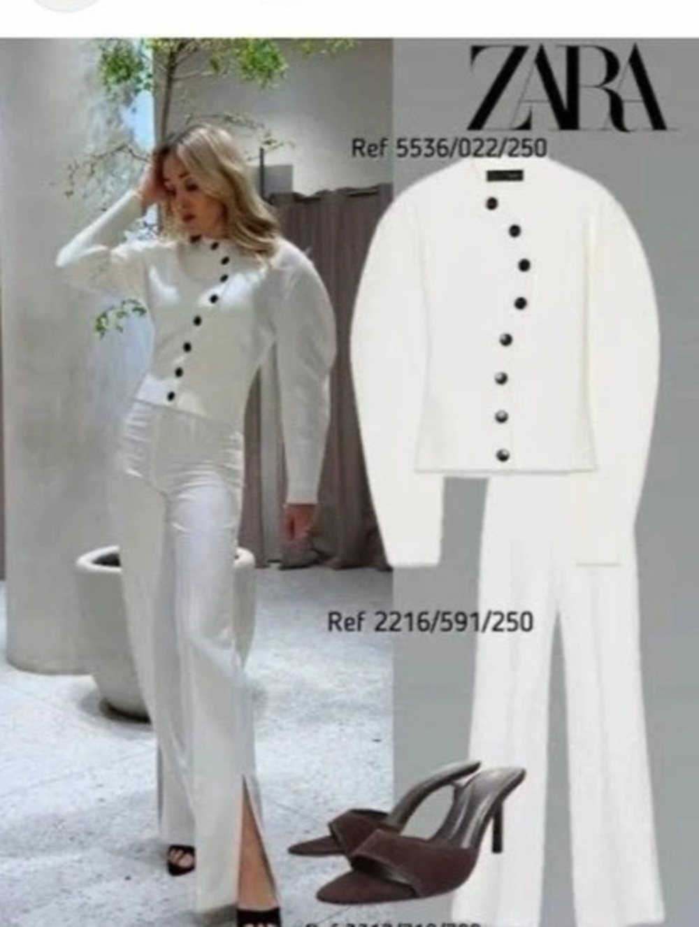 New with tags! Zara Double Breasted Knit Cardigan White Button-Front